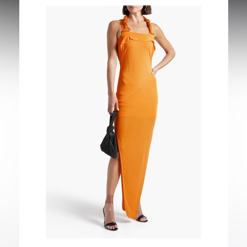 HELMUT LANG
Cutout embellished stretch-knit maxi dress (XL)